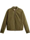 Woolrich Summer Bomber Jacket In Green