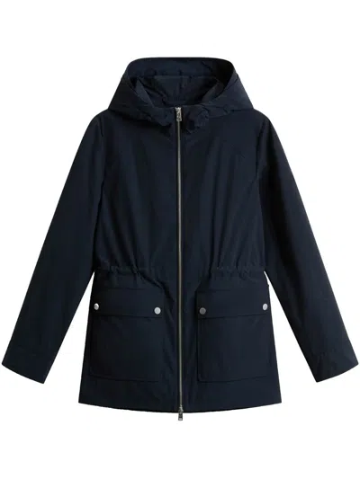 Woolrich Summer Hooded Jacket Clothing In Blue
