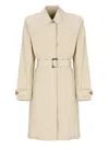 Woolrich Belted Waist Trench Coat In Neutral