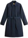 Woolrich Summer Trench In Blue