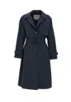 Woolrich Summer Trench Coat In Blue