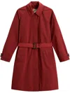 Woolrich Summer Trench Coat In Red