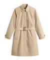 Woolrich Summer Trench Coat In White Pepper