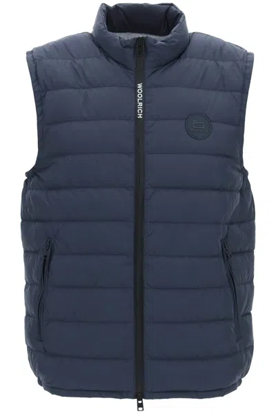 Woolrich Sundance Puffer Vest In Melton Blue (blue)
