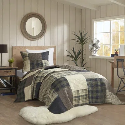 Woolrich Sunset Oversized Cotton Quilt Mini Set In Tan