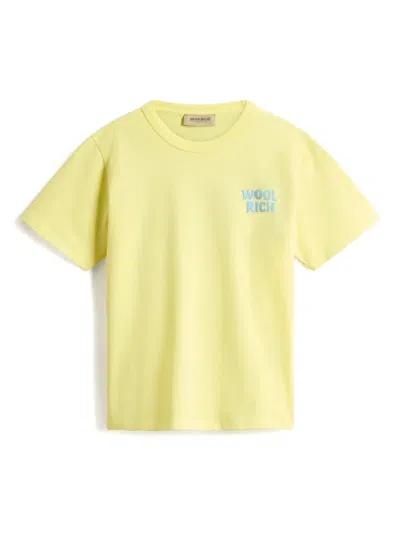 Woolrich Kids' Surf T-shirt In Yellow