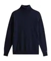 Woolrich Lambswool Turtleneck Sweater In Blue