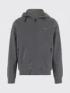 Woolrich Men Grey Logo Zip-up Hoodie, Xxl Luxury Sweatshirts & Hoodies For Men Darveys In Gray
