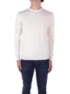 Woolrich Logo Embroidered Crewneck Jumper In Beige Chiari E Naturali
