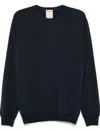 Woolrich Navy Blue Wool Sweater In Blue