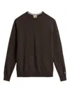 Woolrich Wool Crew Neck Sweater In Brown