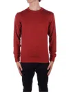 Woolrich Crewneck Knitted Jumper In Marrone Marroni
