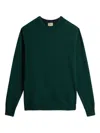 Woolrich Crew Neck Knit Texture Raglan Sweater In Green