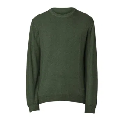 Woolrich Logo-embroidered Jumper In Greenstone