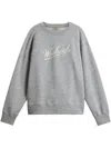 Woolrich Logo Cotton Sweatshirt In Gray