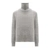 Woolrich Detachable Collar Sweater In Grey