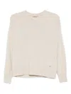 Woolrich Crew Neck Knitwear Long Sleeves In Neutral