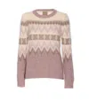 Woolrich Pattern Intarsia-knit Crewneck Jumper In Pink