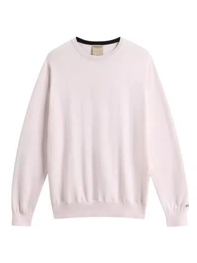 Woolrich Sweatshirt With Embroidered Logo In Pink