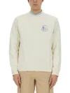 Woolrich Logo Crew Neck Sweater In Neutral