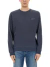 Woolrich Logo Embroidered Crewneck Sweatshirt In Gold