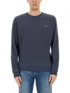 Woolrich Logo Embroidered Crewneck Sweatshirt In Gold