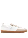 Woolrich Perforated Rubber Sole Suede Panels Sneakers In White