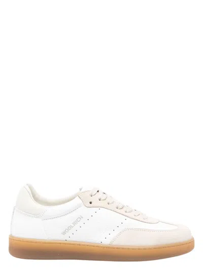 Woolrich Swing Court Women Suede Blubber Sneakers In White