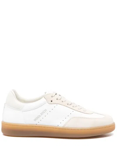Woolrich Swing Court Women Suede Blubber Sneakers In White