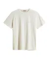 Woolrich Pure Linen T-shirt With Embroidered Logo In White