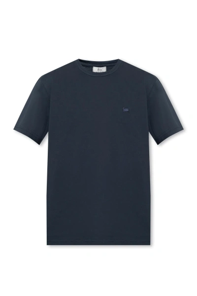 Woolrich T-shirt With Logo In Blue