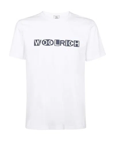 Woolrich T-shirt With Round Neck And Short Sleeves In White