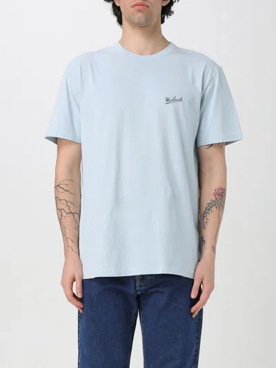 WOOLRICH T-SHIRT WOOLRICH MEN COLOR SKY BLUE,423071016