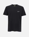 Woolrich Organic Cotton Crew Neck T-shirt In Black