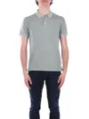Woolrich "mackinack" Polo Shirt Short Sleeves In Verde Verde