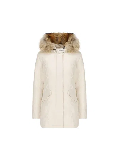 Woolrich Tailored Women's Coat With Button-down Front In White