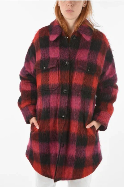 Woolrich Tartan 2 Pockets And Double Breast Pockets Overshirt In Red