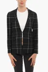 Woolrich Tartan Checked Comfort Unlined Blazer In Black