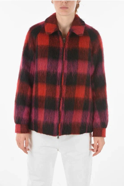 Woolrich Tartan Padded Stag Jacket In Red