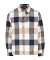 Woolrich Checked Wool Blend Shirt Jacket With Chest Pockets