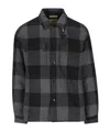 Woolrich Checked Italian Wool Blend Alaskan Padded Overshirt In Multi