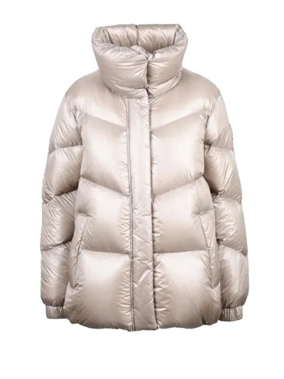 Woolrich Taupe Aliquippa Glossy Polyamide Down Jacket In Neutral