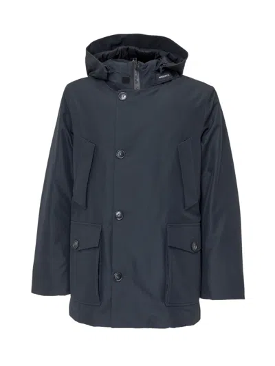 Woolrich Tech Arctic Coat In Blue