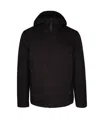 Woolrich Technical Fabric Crestmont Jacket With Adjustable Hood In Black