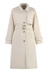 Woolrich Single-breasted Belted Trench Coat
