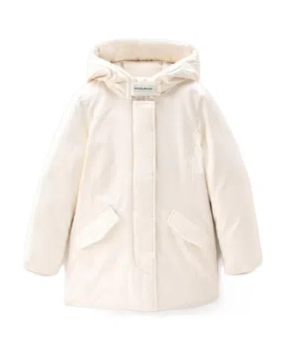 Woolrich Teen Hooded Down Coat In White