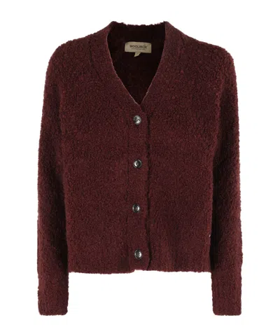 WOOLRICH TEXTURED V-NECK CARDIGAN