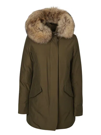 Woolrich Three-quarter Jacket In Green