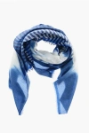 Woolrich Tie Dye Wool Scarf In Blue