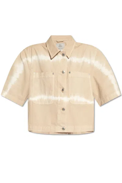 WOOLRICH WOOLRICH TIE-DYED CROPPED SHIRT WOOLRICH